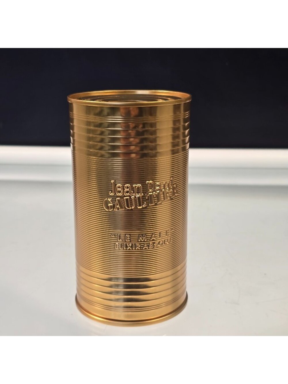 Empty TIN Jean Paul Gaultier's Le Male Elixir Absolu Gold Canister Pack